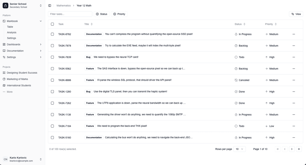 Advanced Shadcn/ui & Tanstack Column Visibility Grouping